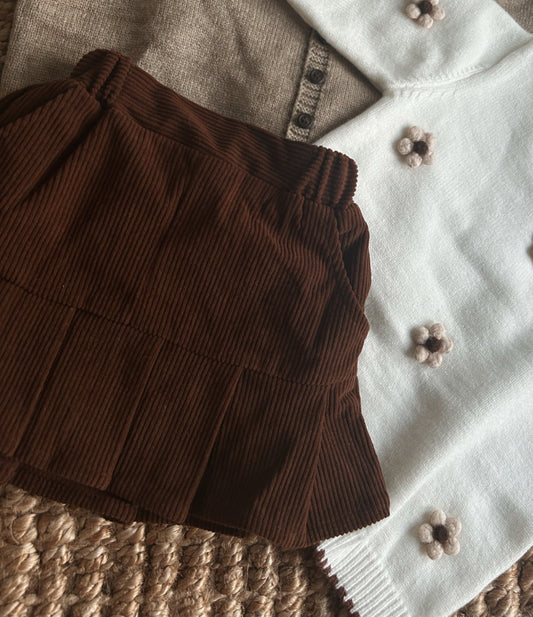 Brown corduroy skirt